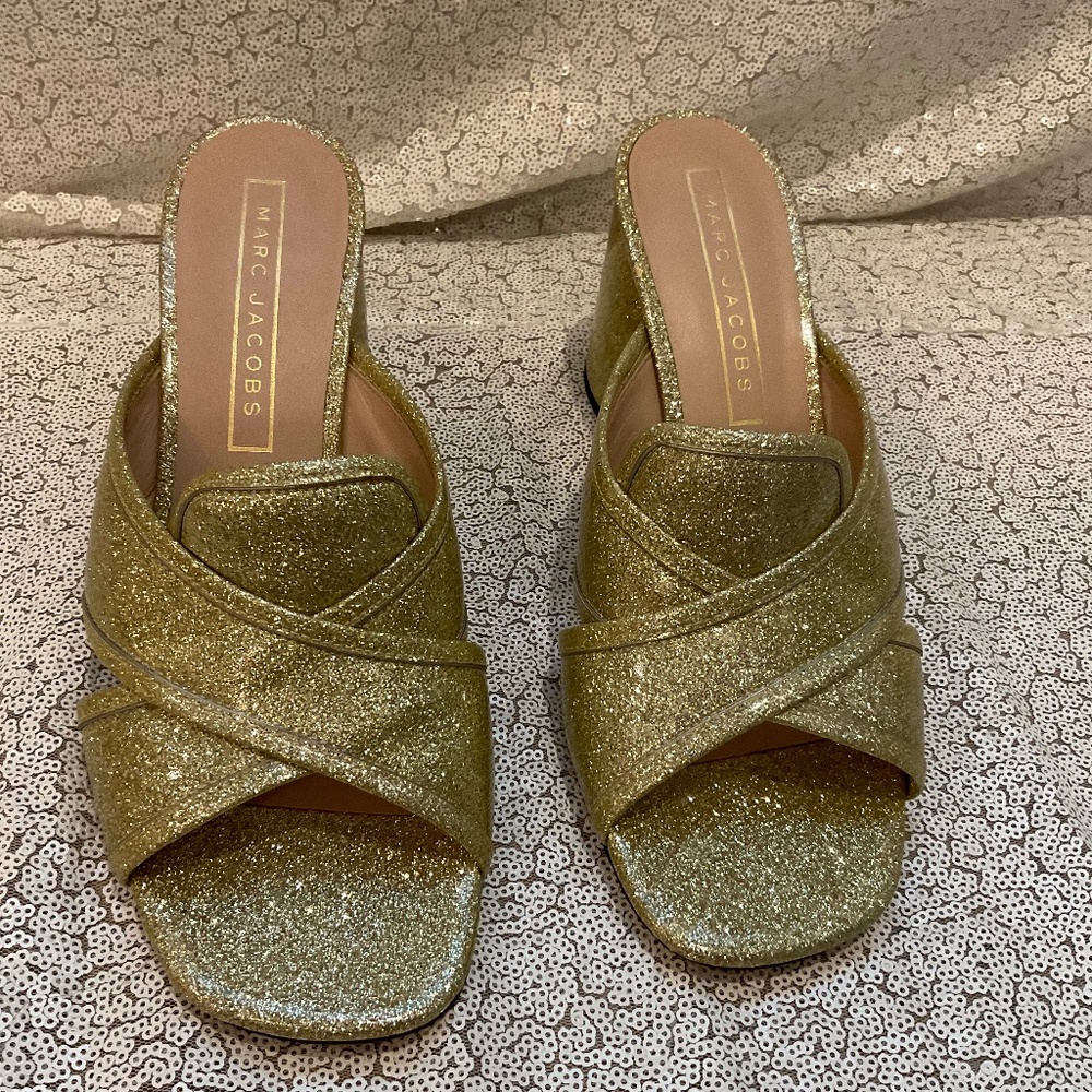 Marc Jacob Glittery Gold Sandals